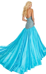 2 of 4 Rachel Allan 5116 Dress Aqua-Blue