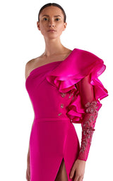 2 of 2 Edward Arsouni Couture SS0513 Dress Fuchsia