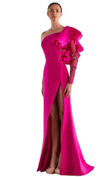 1 of 2 Edward Arsouni Couture SS0513 Dress Fuchsia