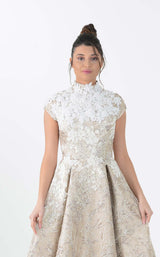 3 of 4 In Couture 5142 Dress Champagne-Ivory