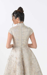 4 of 4 In Couture 5142 Dress Champagne-Ivory