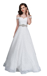 1 of 4 Nina Canacci 5146 Dress Diamond-White