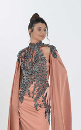 9 of 10 In Couture 5148 Dress Brown