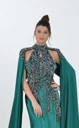 7 of 10 In Couture 5148 Dress Dark-Green