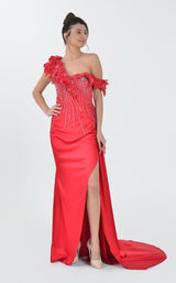 1 of 4 In Couture 5163 Dress Bordeaux