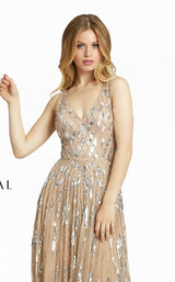 3 of 5 Mac Duggal 5172D Dress Nude-Silver