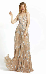 1 of 5 Mac Duggal 5172D Dress Nude-Silver
