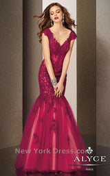 1 of 2 Alyce 5626 Deep Raspberry