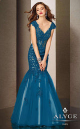 2 of 2 Alyce 5626 Blue/Coral