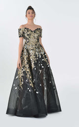 1 of 4 In Couture 5175 Dress Black-Gold