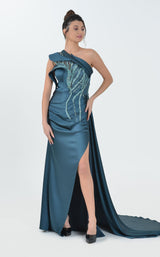 1 of 4 In Couture 5178 Dress Dark-Green