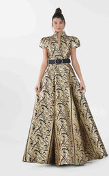 1 of 4 In Couture 5179 Dress Black-Gold