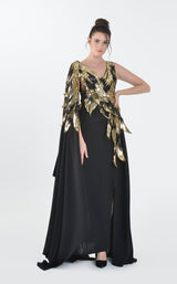 1 of 2 In Couture 5183 Dress Black-Gold