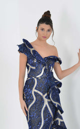 2 of 2 In Couture 5188 Dress Champagne-Navy