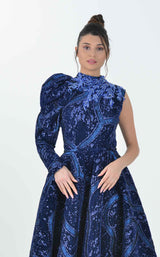 3 of 4 In Couture 5189 Dress Navy-Royal