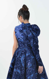 4 of 4 In Couture 5189 Dress Navy-Royal