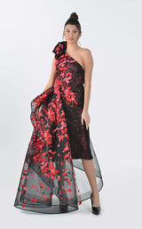 1 of 4 In Couture 5190 Dress Black-Red