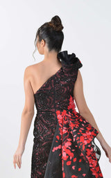 4 of 4 In Couture 5190 Dress Black-Red