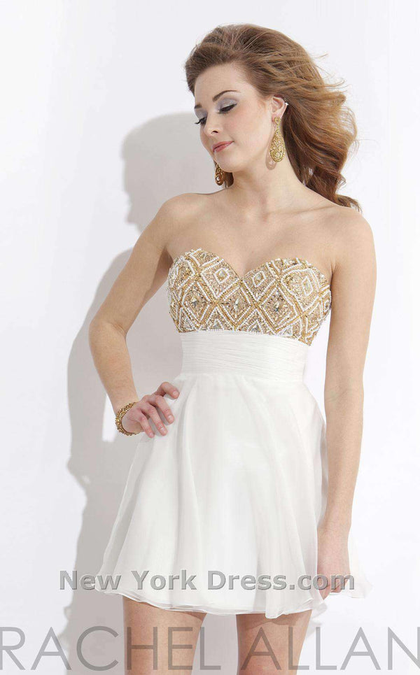 Rachel Allan 6678 White/Gold