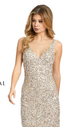 5 of 6 Mac Duggal 5201N Dress Shimmering-Gold