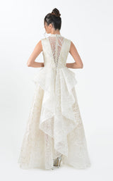 2 of 4 In Couture 5202 Dress Ivory-Multi