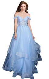1 of 6 Nina Canacci 5205 Dress Baby-Blue