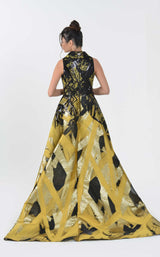 2 of 4 In Couture 5206 Dress Mustard-Black