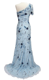 6 of 10 Paul Rekhi 5208 Dress Periwinkle