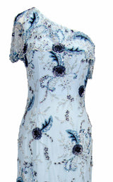 9 of 10 Paul Rekhi 5208 Dress Periwinkle