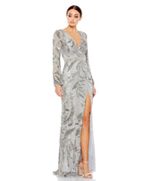 1 of 6 Mac Duggal 5222 Dress Platinum