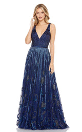 1 of 4 Mac Duggal 5226 Dress Navy