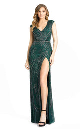 2 of 5 Mac Duggal 5227 Dress Bottle-Green