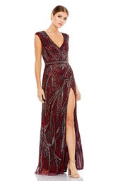 3 of 5 Mac Duggal 5227 Dress Burgundy