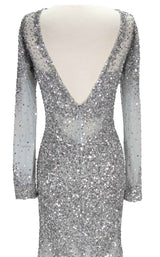 4 of 4 Paul Rekhi 5228 Dress Silver