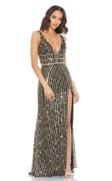 1 of 3 Mac Duggal 5232 Dress Black-Gold