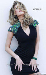 1 of 3 Sherri Hill 32038 Emerald/Black