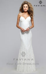 1 of 2 Faviana 7439 White