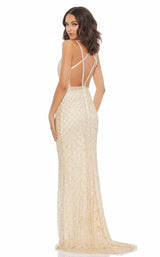3 of 4 Mac Duggal 5374D Dress Nude-Gold