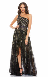 1 of 3 Mac Duggal 5381 Dress Black-Gold