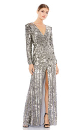 1 of 4 Mac Duggal 5382 Dress Pewter