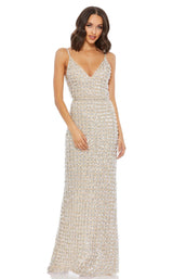 1 of 3 Mac Duggal 5394D Dress Nude-Silver
