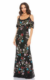 1 of 3 Mac Duggal 5398 Dress Black-Multi