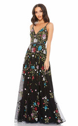 1 of 3 Mac Duggal 5400 Dress Black-Multi