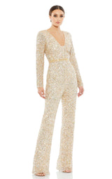 1 of 3 Mac Duggal 5411 Jumpsuit Nude