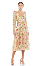 1 of 3 Mac Duggal 5415 Dress Gold-Multi