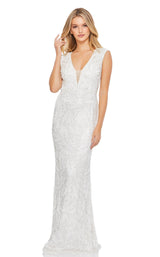 1 of 3 Mac Duggal 5429 Dress White