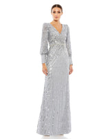 2 of 9 Mac Duggal 5501 Dress Silver