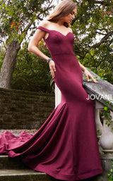 9 of 9 Jovani 55187 Burgundy