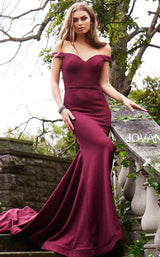 4 of 9 Jovani 55187 Burgundy