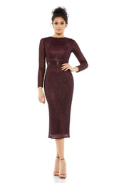 2 of 6 Mac Duggal 5530 Dress Aubergine